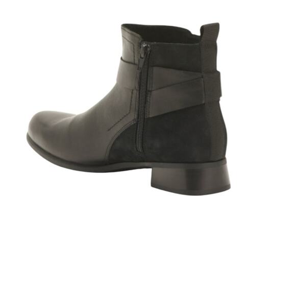 NWOT Munro Leather Chestnut Buckle Booties Black Combo – Sz 9N - Picture 3 of 8